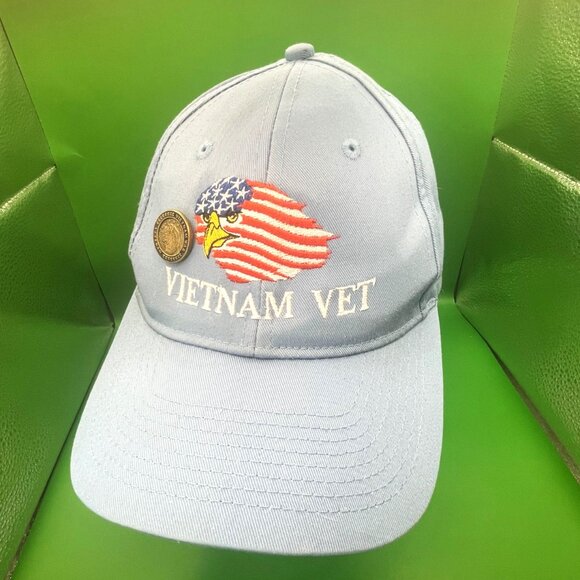 Vietnam Veteran Hat Set of 2 Embroidered Adjustable American Military Patriotic - Picture 2 of 15